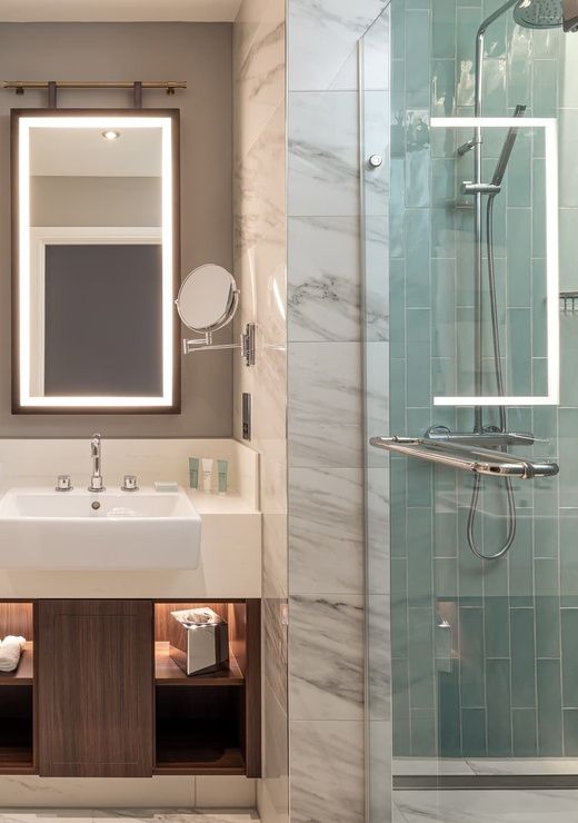 Deluxe King with Sofa Bed Washroom