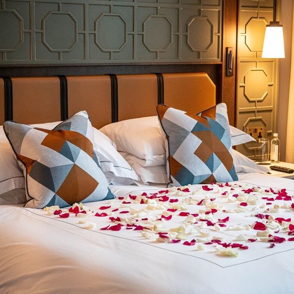 Bedroom with Rose Petals