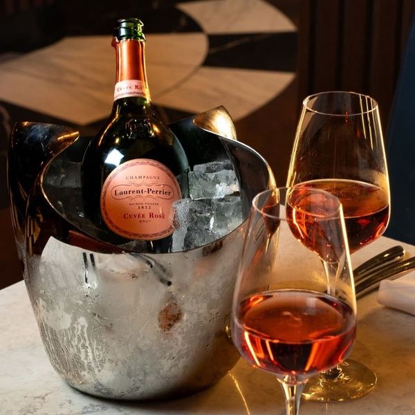 Bottle of Rose Champagne