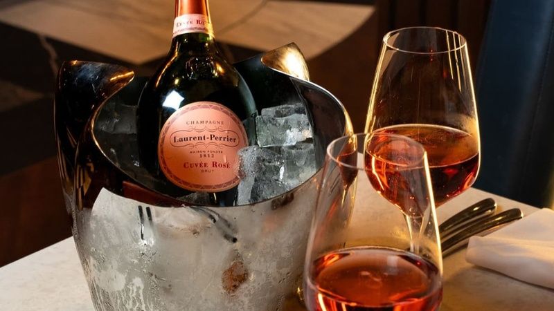 Bottle of Rose Champagne