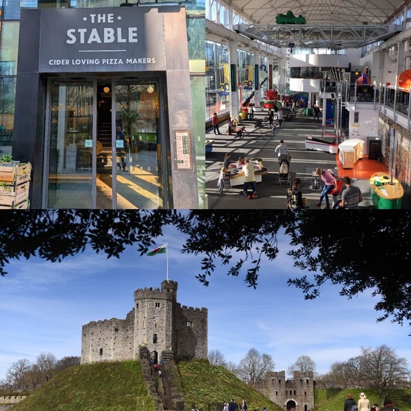 castle, stable and techniquest grid